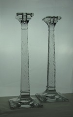 #21 Aristocrat Candlestick, 15 inch, Crystal, unknown cut, 1913-1930